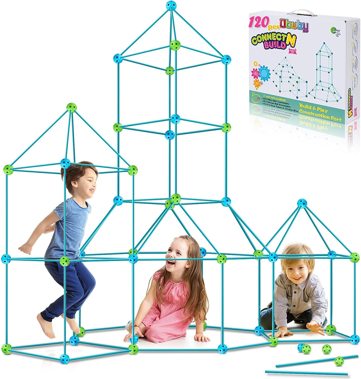 Home.Co- Kids Construction Fort Building Kit