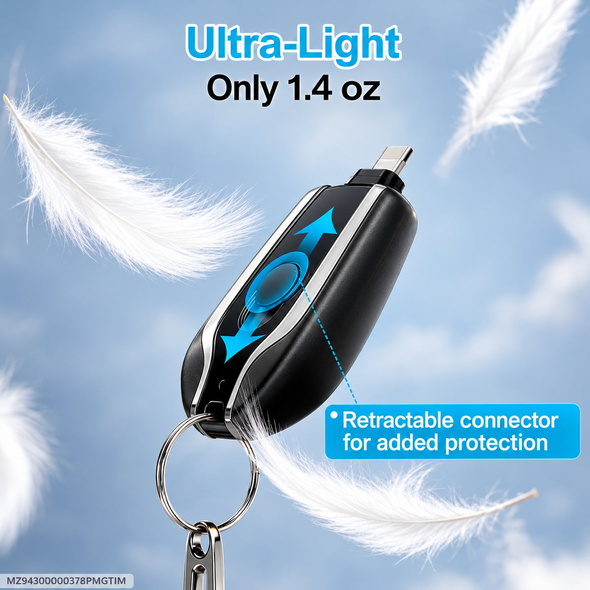 Ultra-Light Retractable Keychain Power Bank