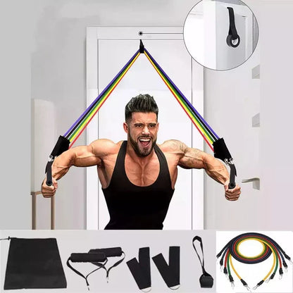 Bodybuilding Resistance Bands Set  | مجموعة أحزمة المقاومة لبناء العضلات 💪