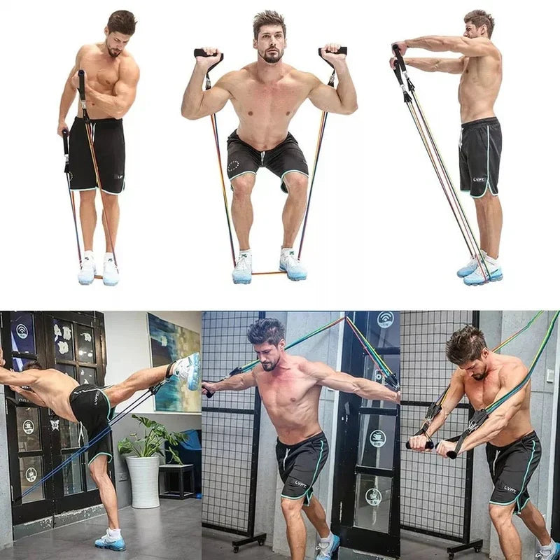 Bodybuilding Resistance Bands Set  | مجموعة أحزمة المقاومة لبناء العضلات 💪