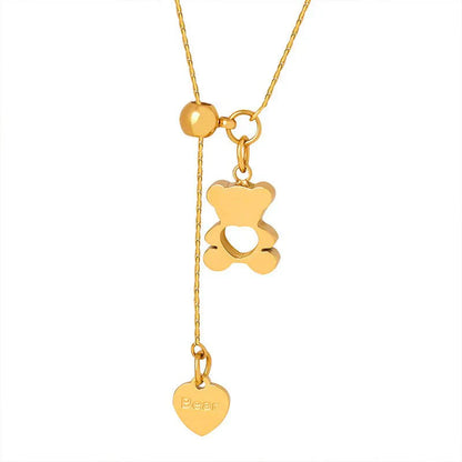 Cartoon Cartoon Bear Cute Jewelry For Girls Necklace