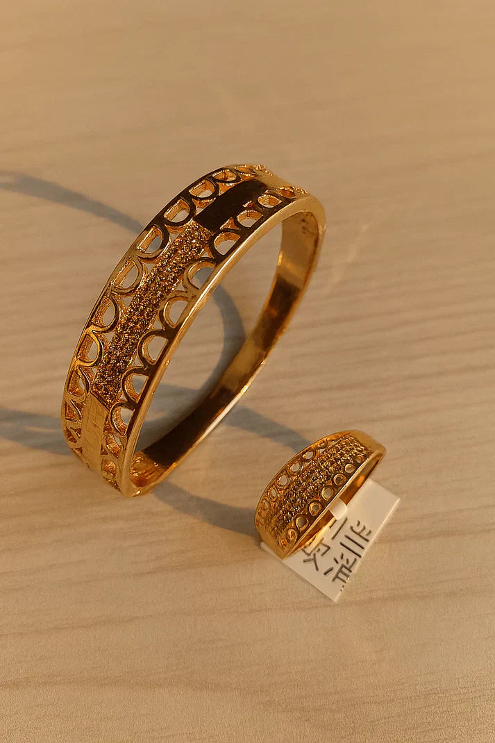 Dual Style Gold-Tone Jewelry Set