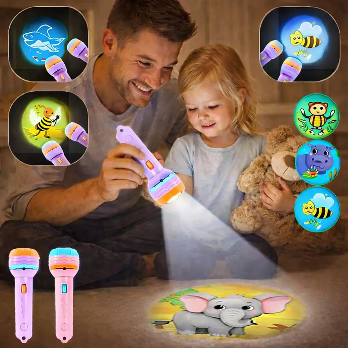 Mini Projector Torch Toy for Kids