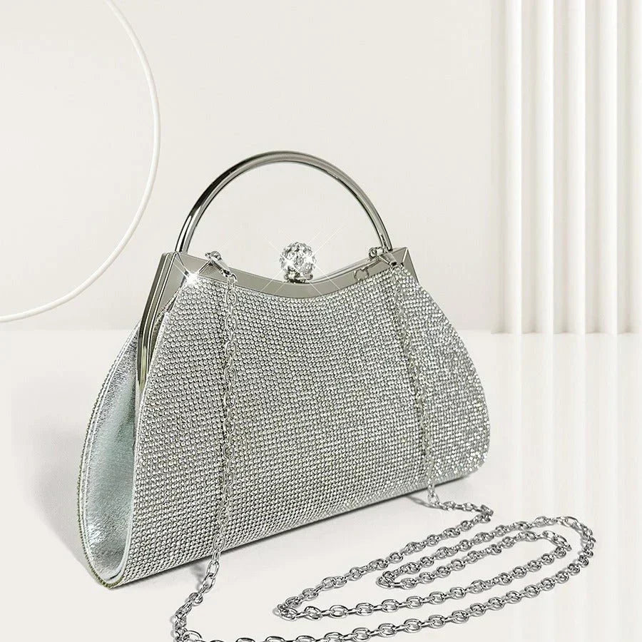 Fashion Personality Diamond Stud Portable Women's Bag
